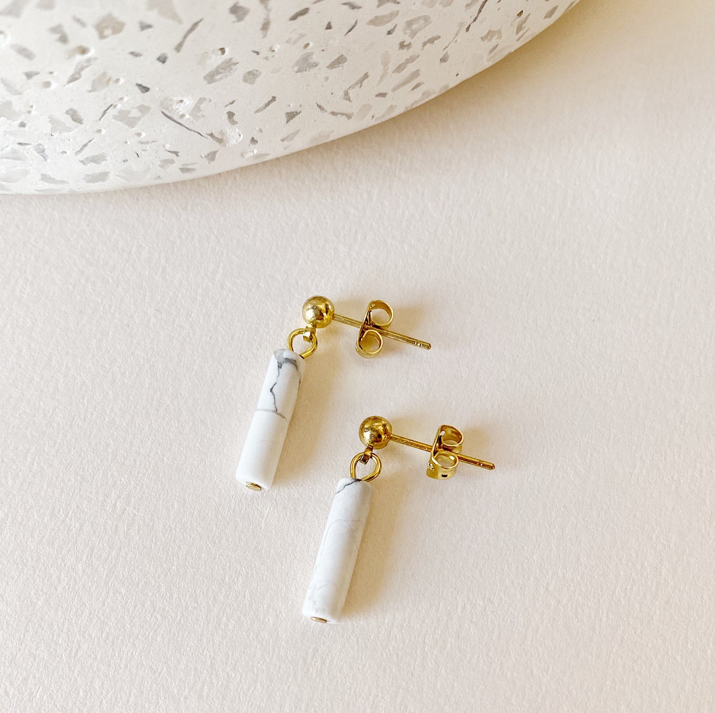 Marble Bar Dangle Earrings