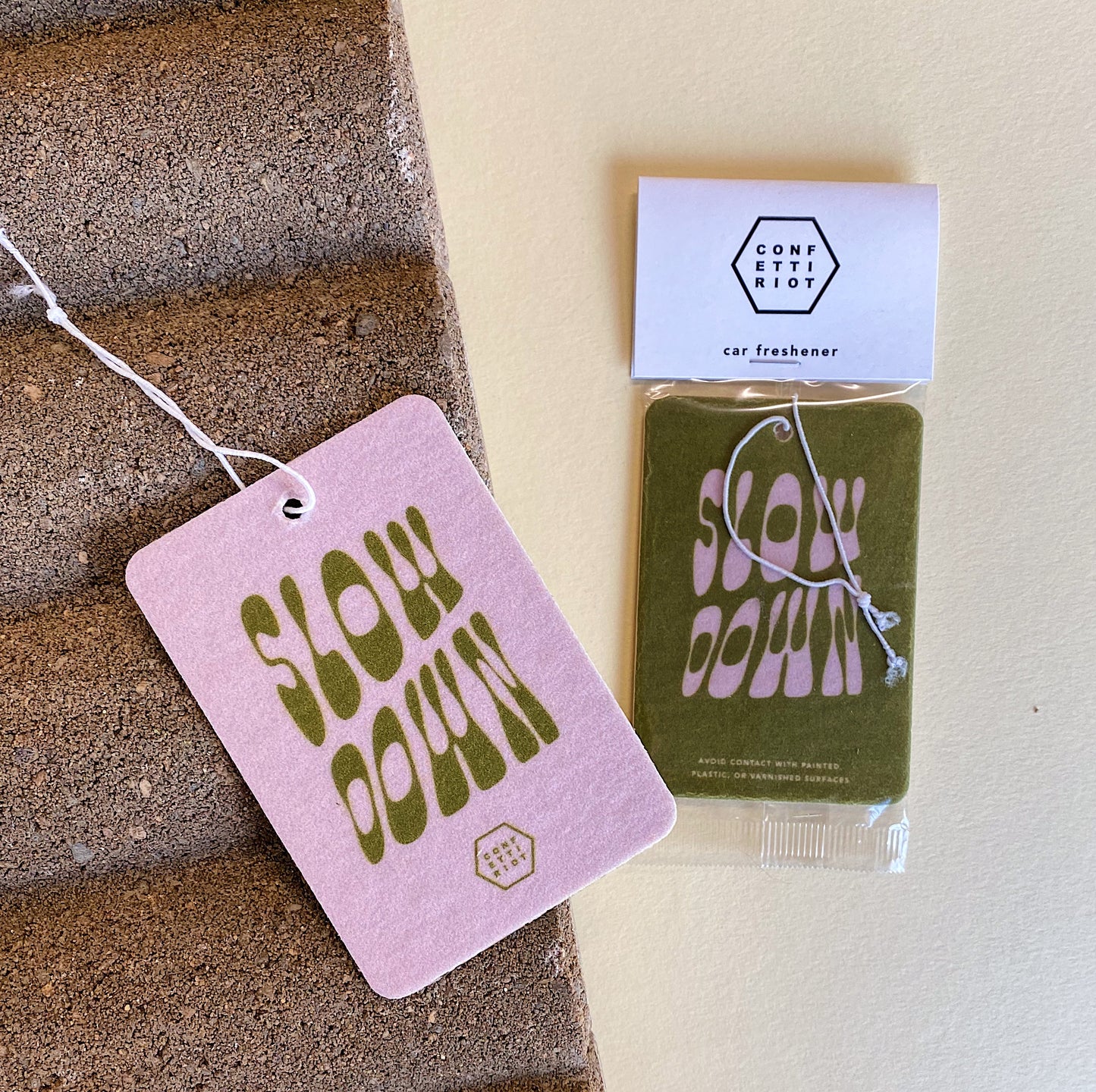 Slow Down  - Car Freshener - Confetti Riot