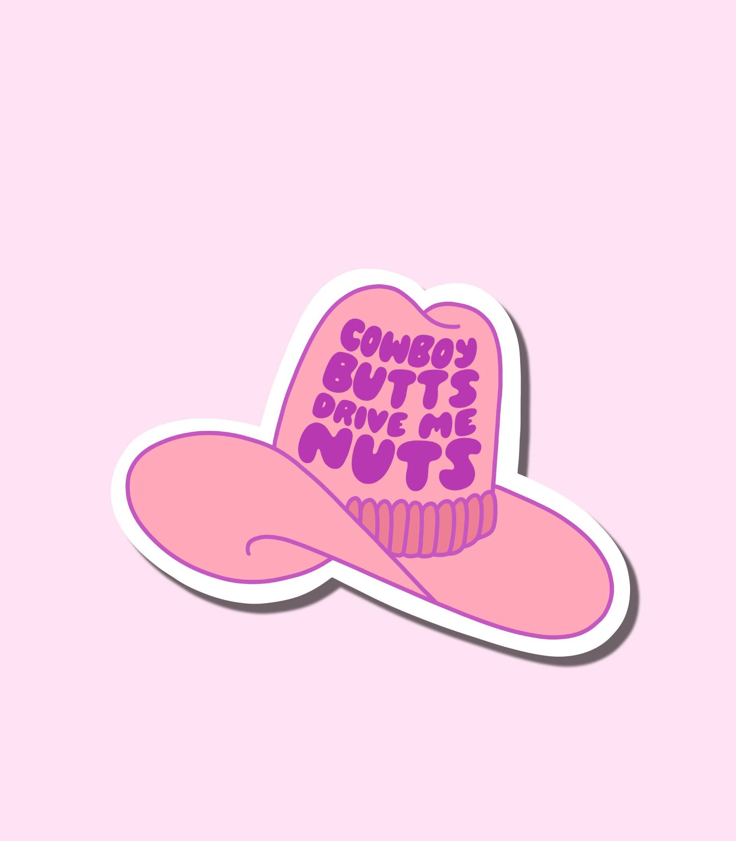 Cowboy Butts Drive Me Nuts Vinyl Sticker